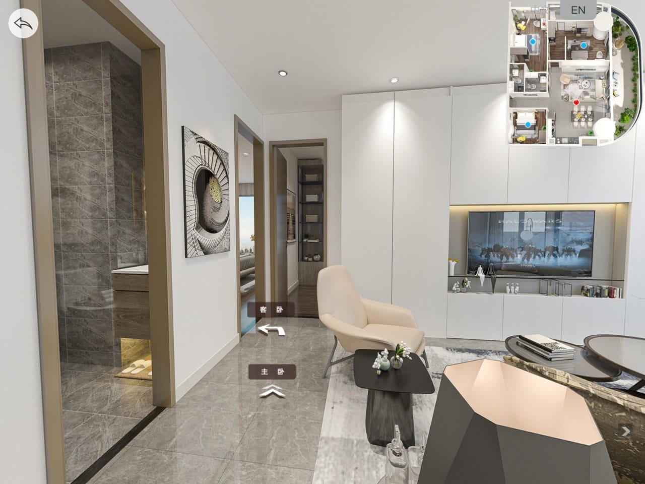 Appartement-3-Chambres-Le-Condé-Salon