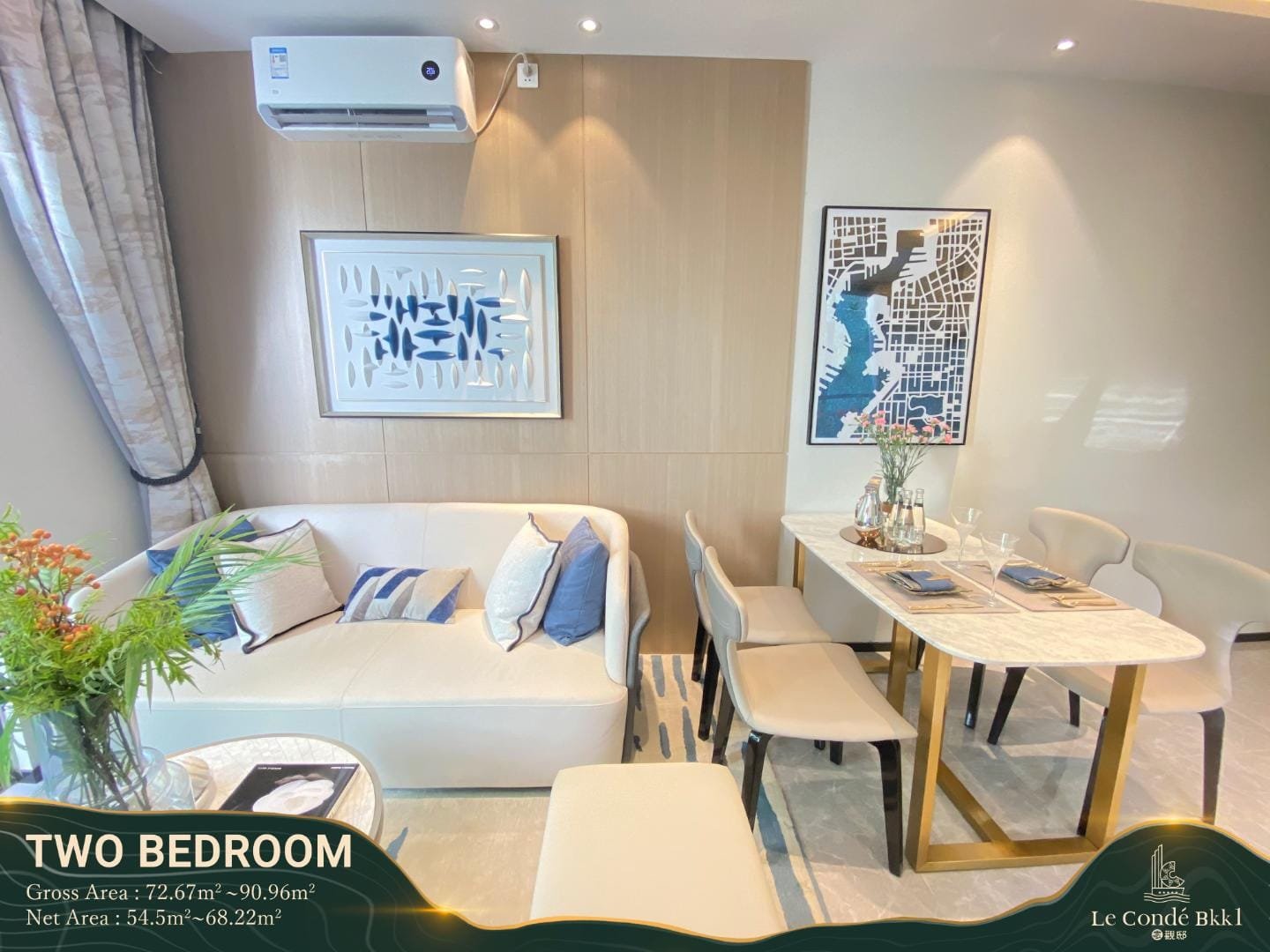 Le-Condé-Appartement-2-Chambres-Sofa