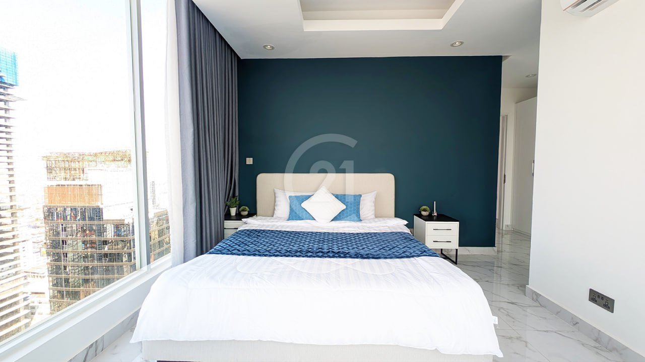 À Vendre Appartement d'angle de 2 chambres à J Tower2 Phnom Penh