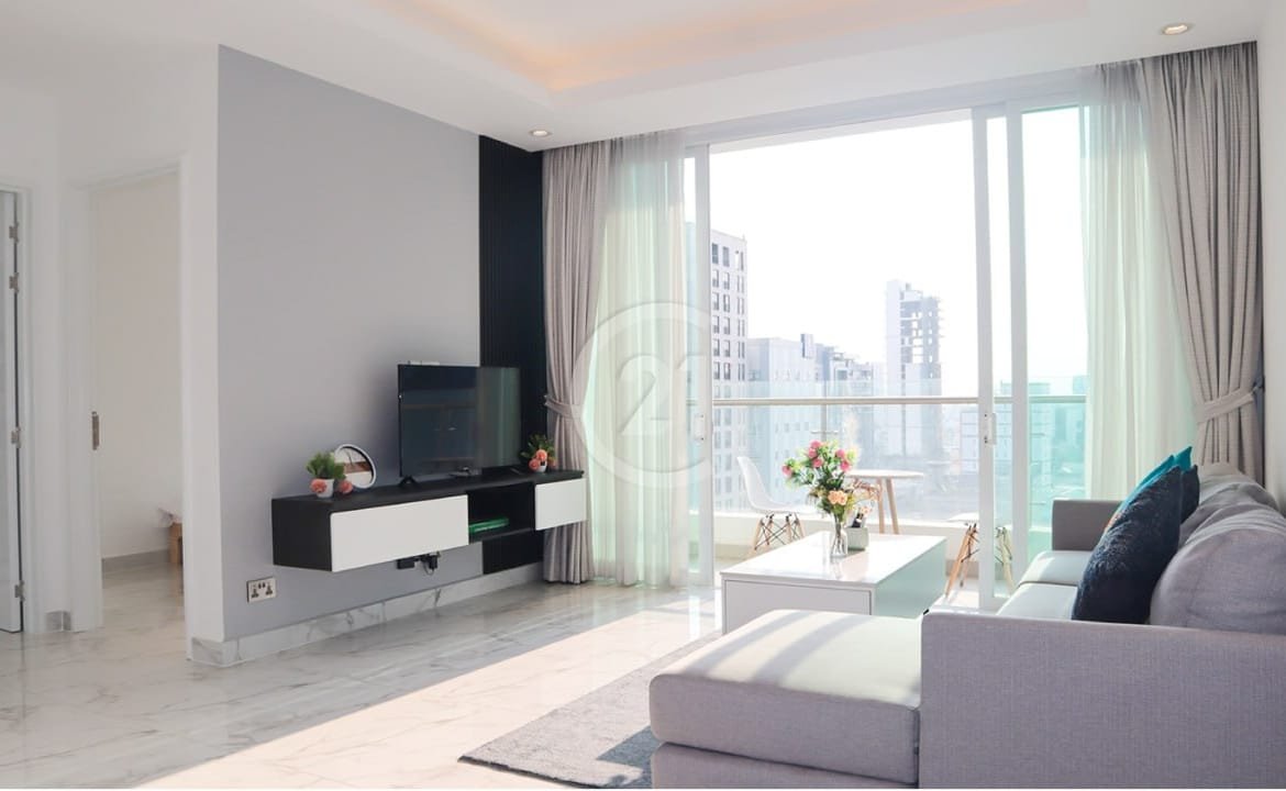 À Vendre Appartement d'angle de 2 chambres à J Tower2 Phnom Penh