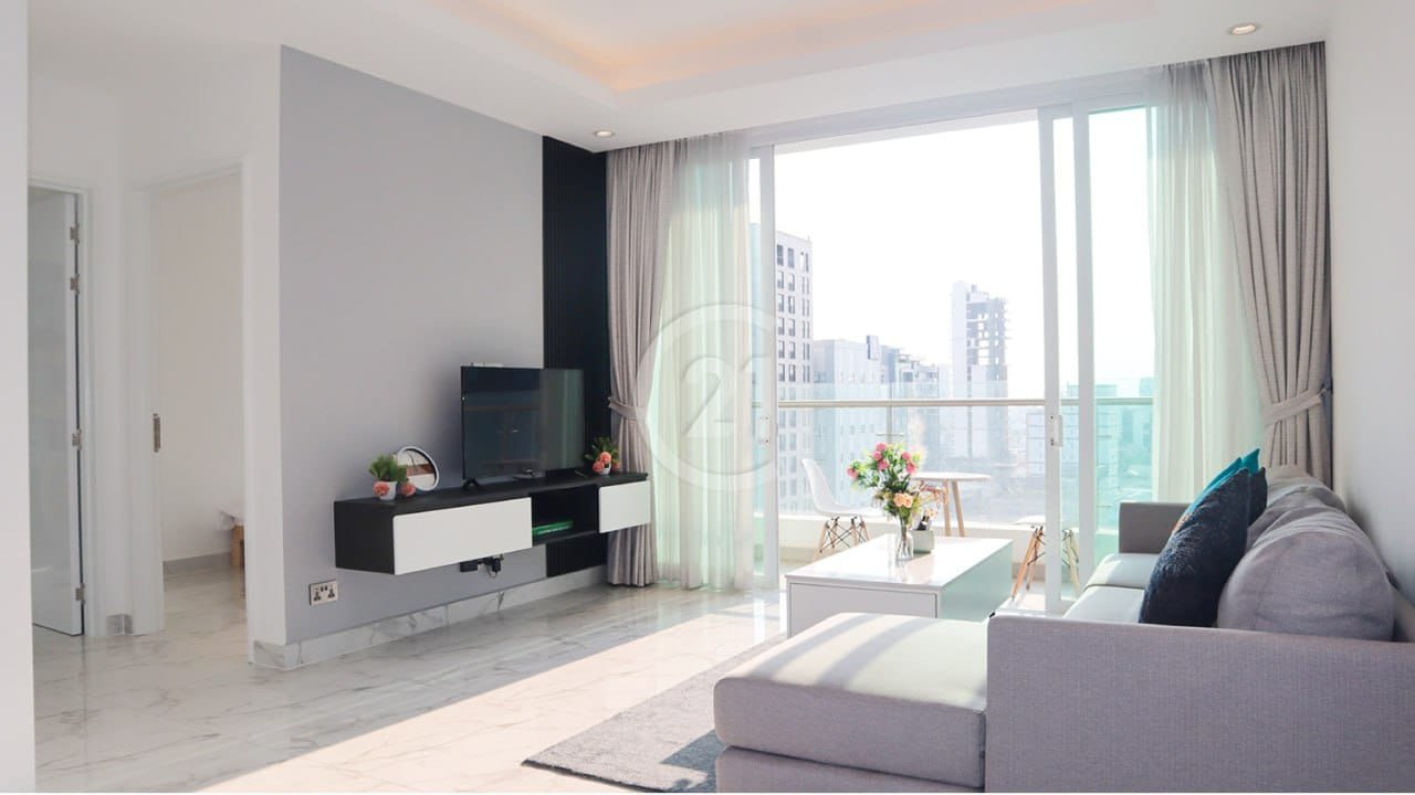 À Vendre Appartement d'angle de 2 chambres à J Tower2 Phnom Penh