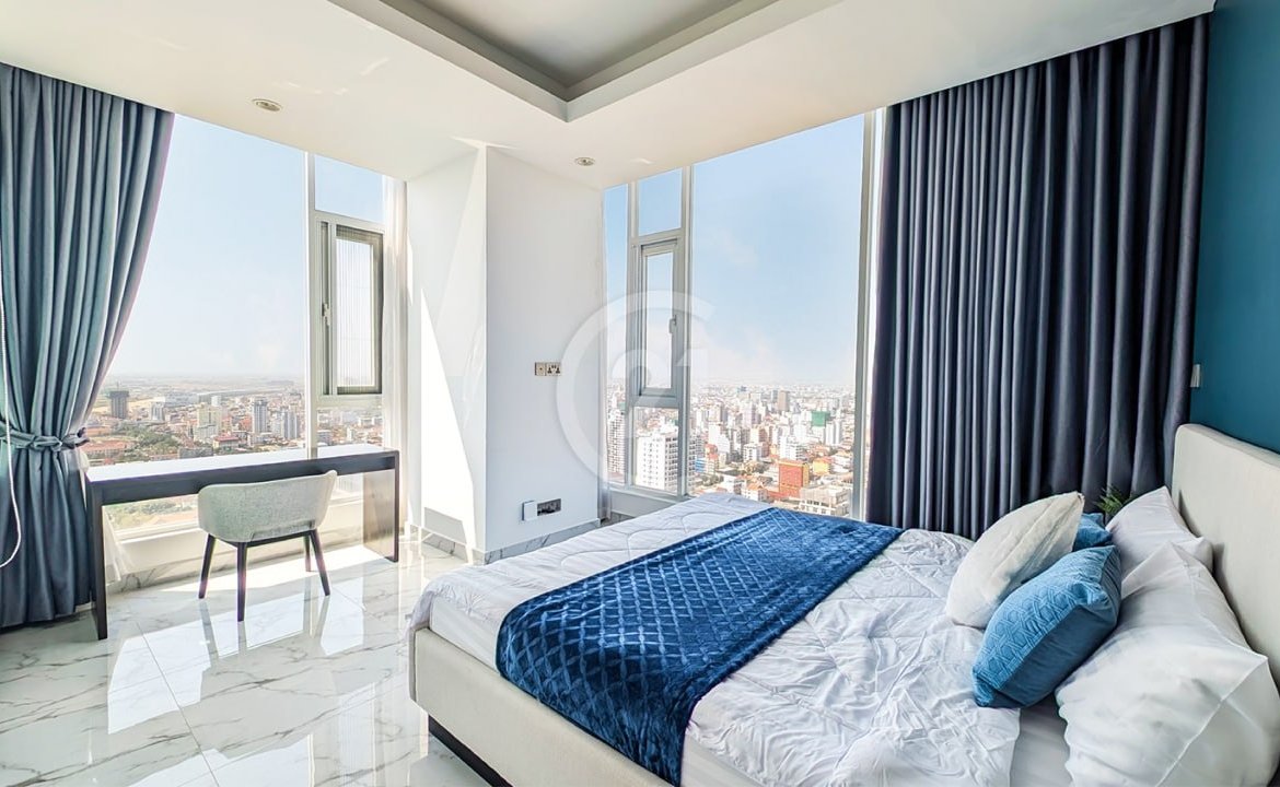 À Vendre Appartement d'angle de 2 chambres à J Tower2 Phnom Penh