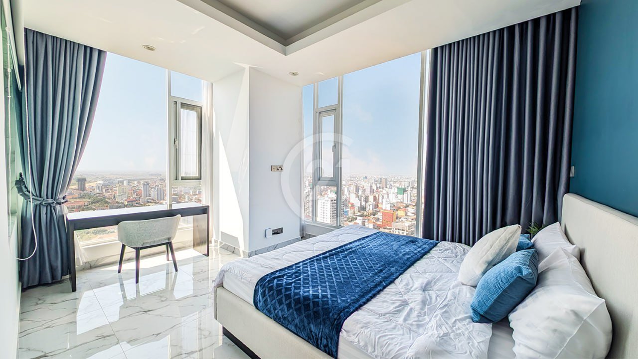 À Vendre Appartement d'angle de 2 chambres à J Tower2 Phnom Penh