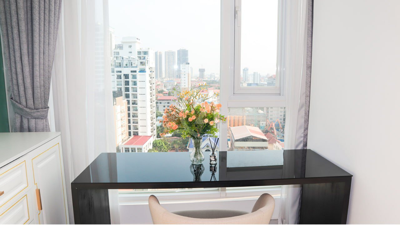 À Vendre Appartement d'angle de 2 chambres à J Tower2 Phnom Penh